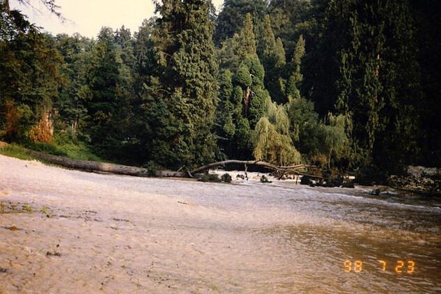 Povodeň v opočenském zámecké parku 23. 7. 1998