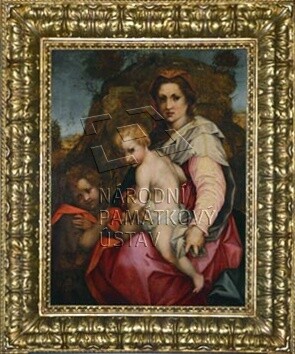 Andrea del Sarto (?): Madona s dítětem a malým Janem Křtitelem (1520)